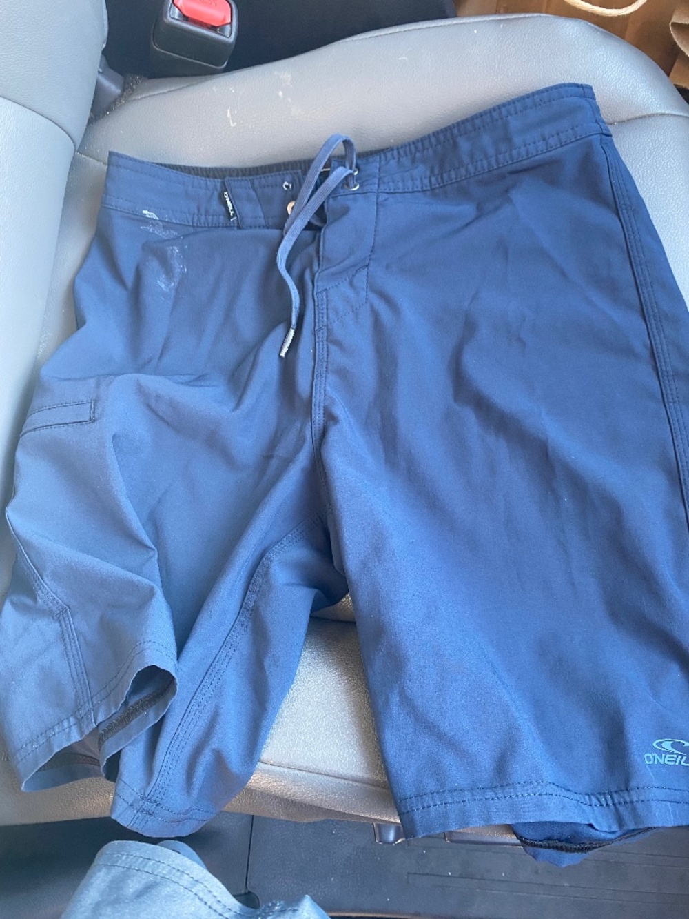 O’Neill Brand, hyper freak board shorts, swimsuit, Junior Guards, navy blue bagg